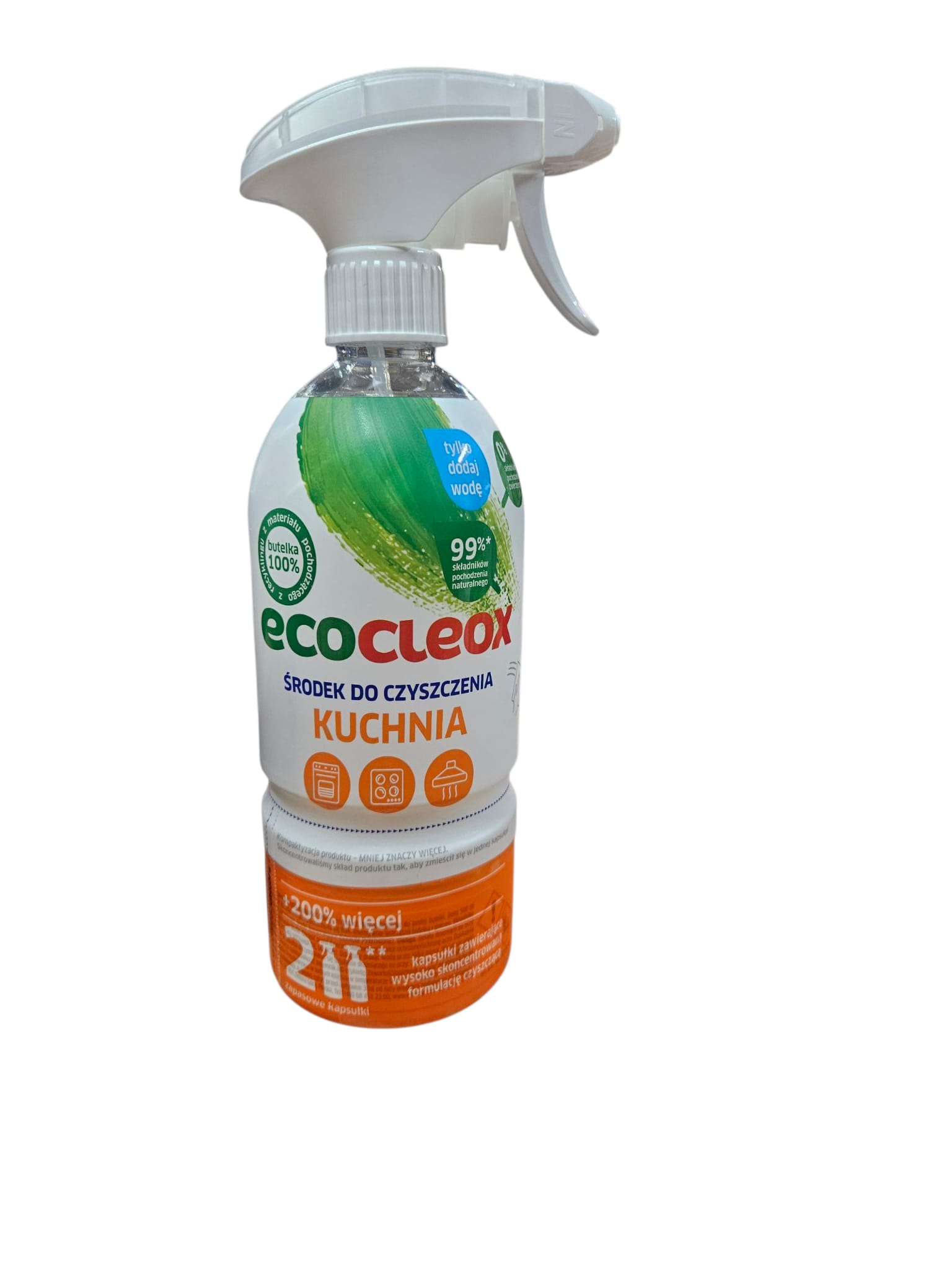 EcoCleox virtuves tīrīšanas līdzeklis.