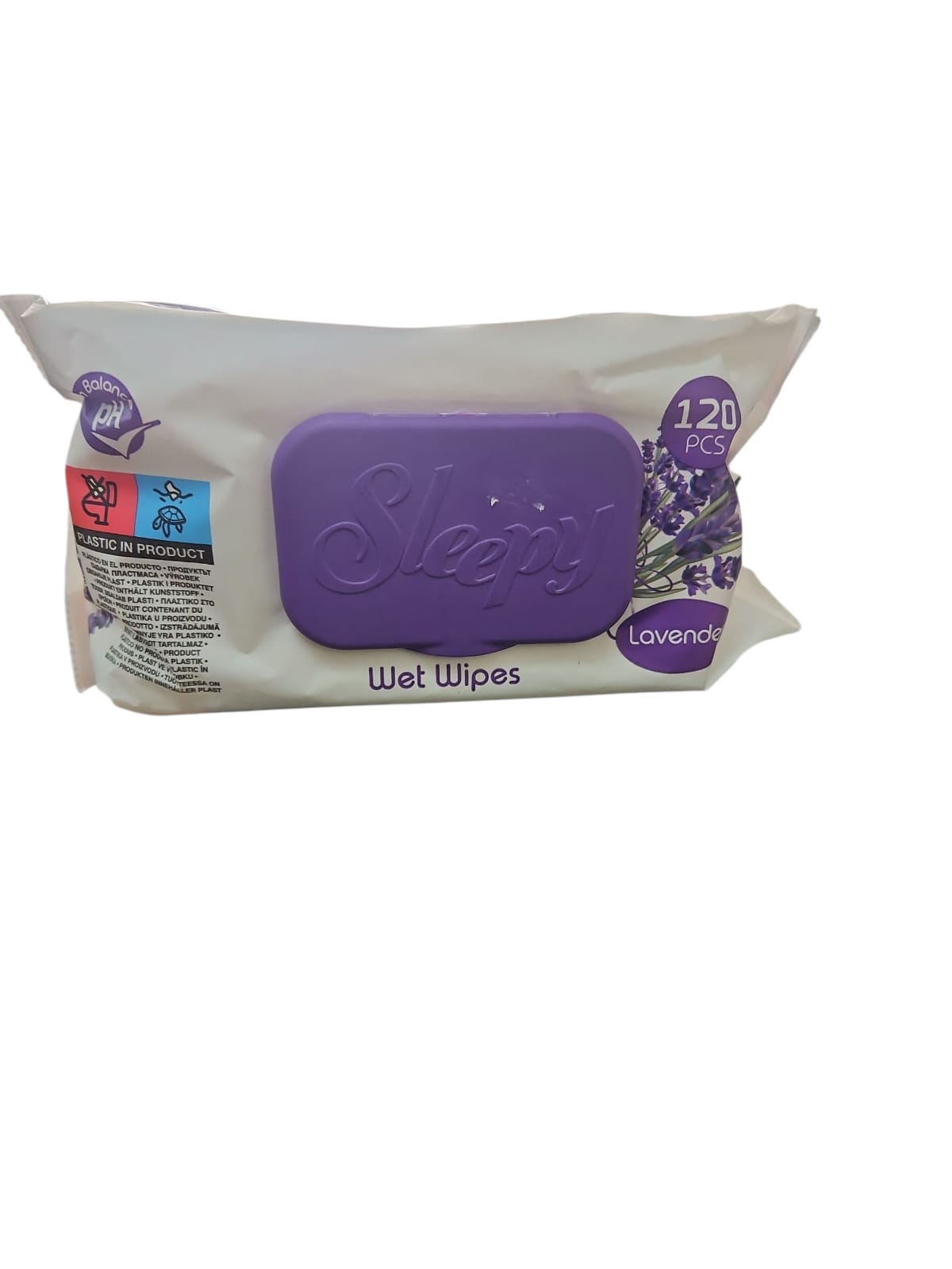 Sleepy mitrās salvetes – Lavanda, 120 gab.
