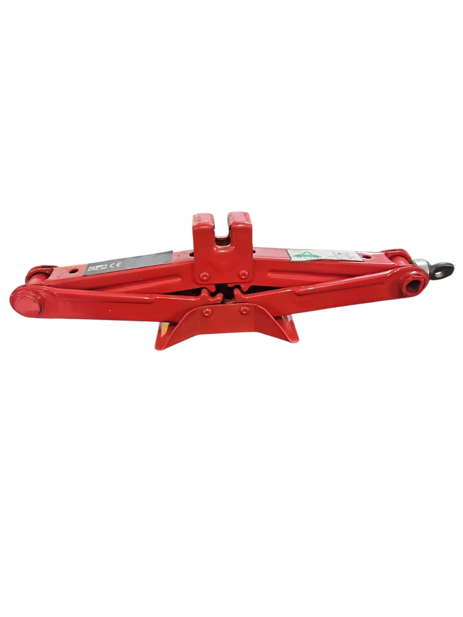 sarkans šķērveida domkrats