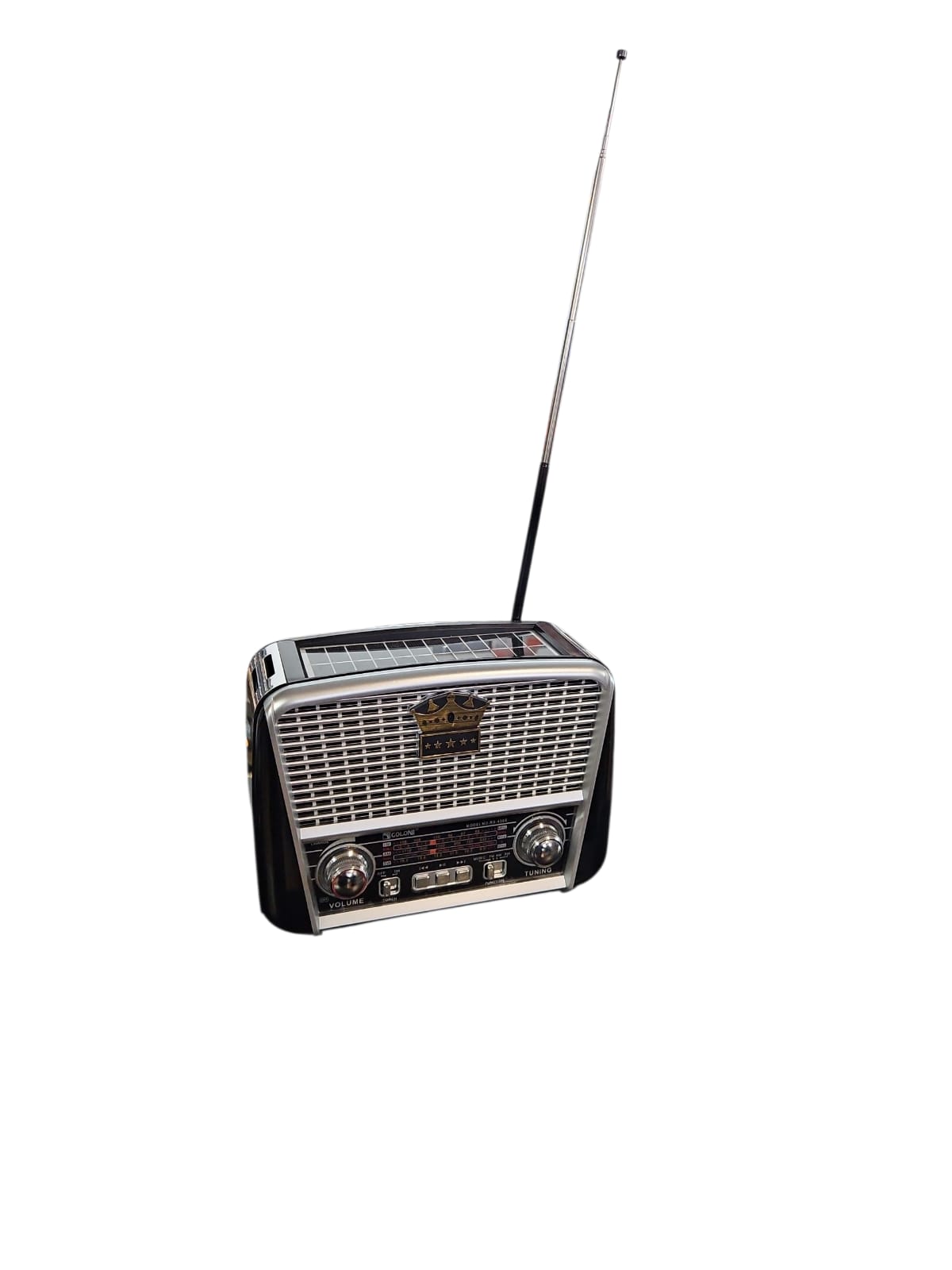 Golon RX-456S pārnēsājamais radio ar saules paneli.
