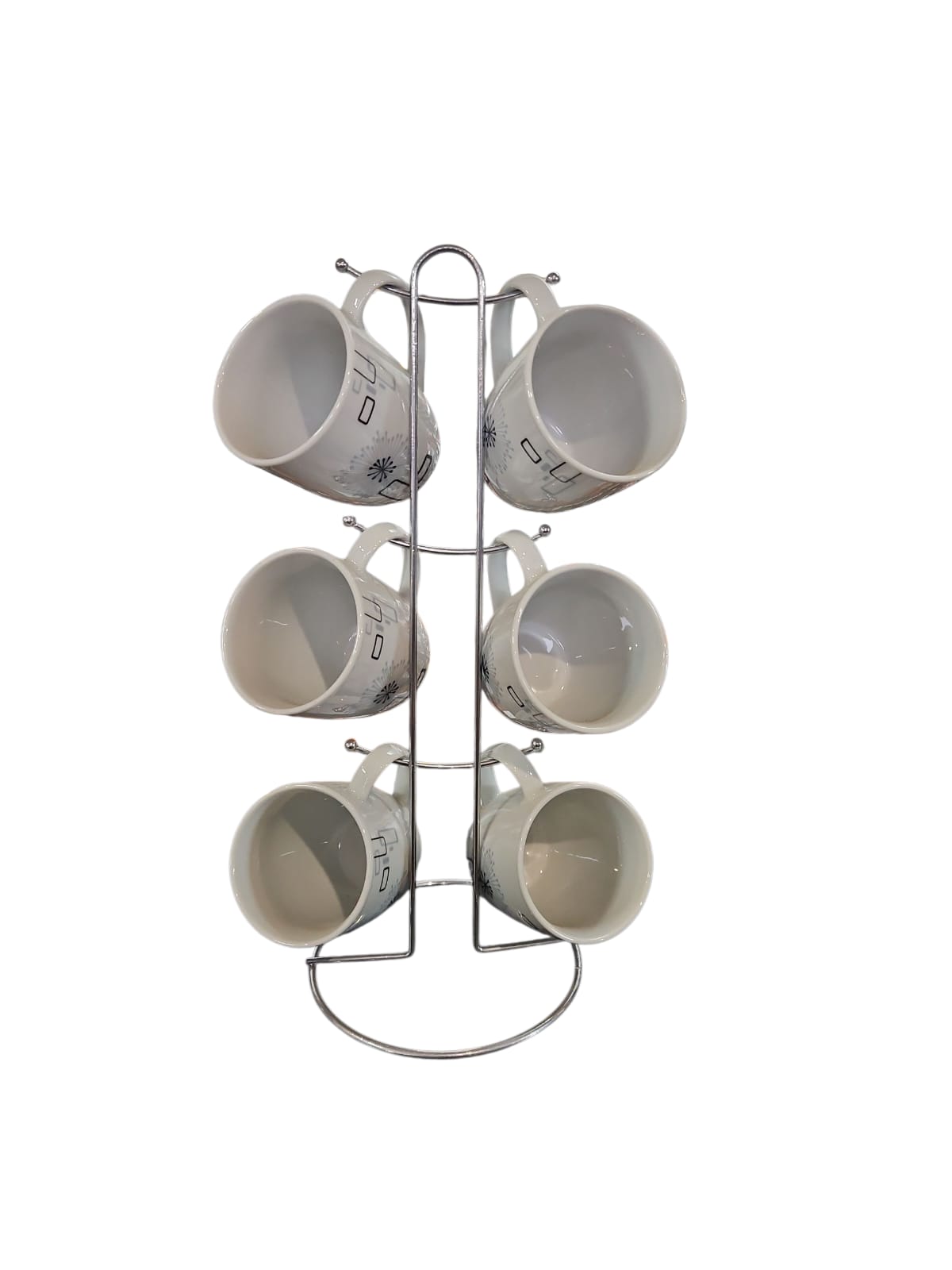 6 porcelāna krūzīšu komplekts ar statīvu ☕✨.