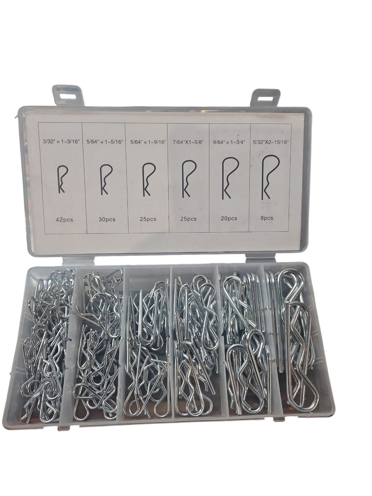 150 gab. skavu (cotter pin, hairpin) komplekts