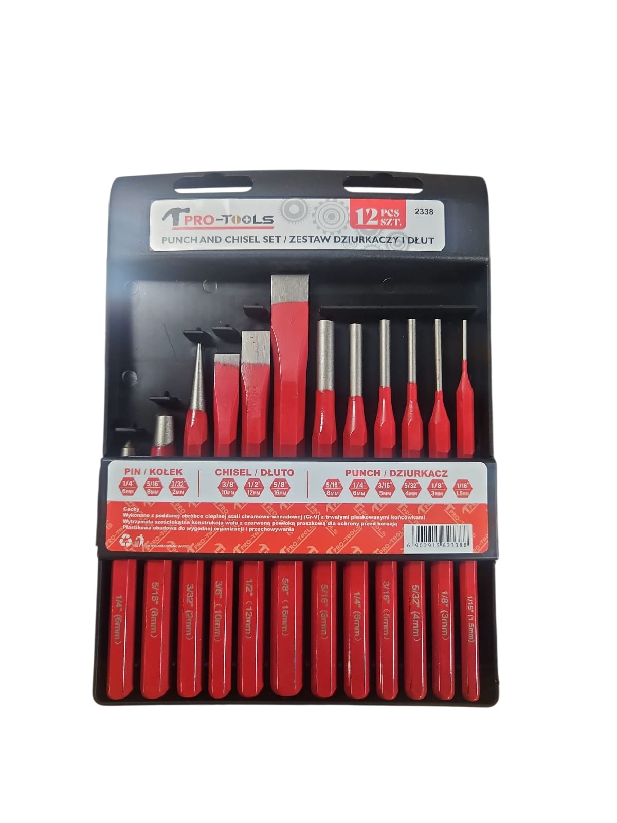 12 gab. kalti un dornīši komplekts