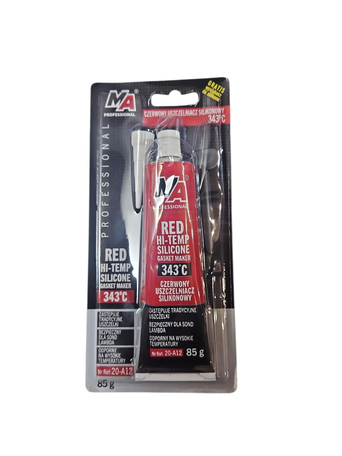 MA Professional Silikona hermētiķis 343°C – Sarkans, 85 g