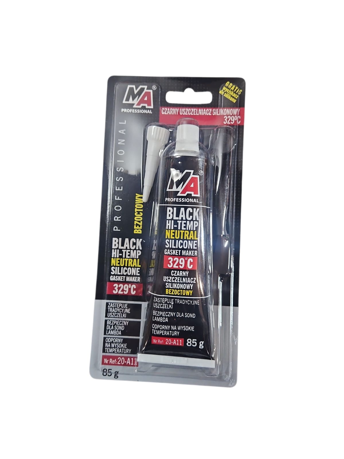MA Professional Silikona hermētiķis 329°C – Melns, 85 g