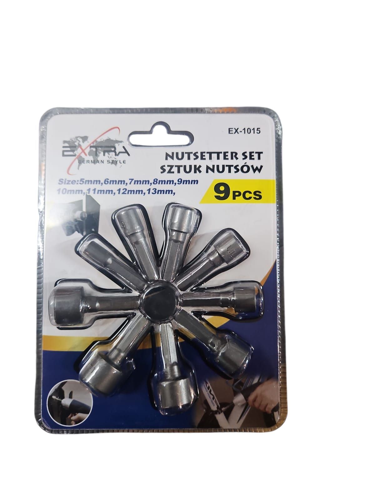 Uzgaļu (galviņu) komplekts EXTRA 9 gab. (EX-1015)