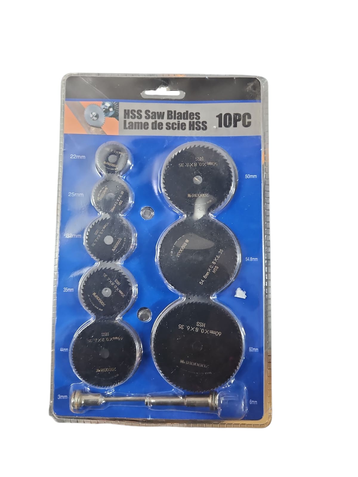 Zāģa disku komplekts HSS 10 gab. (22–60 mm)