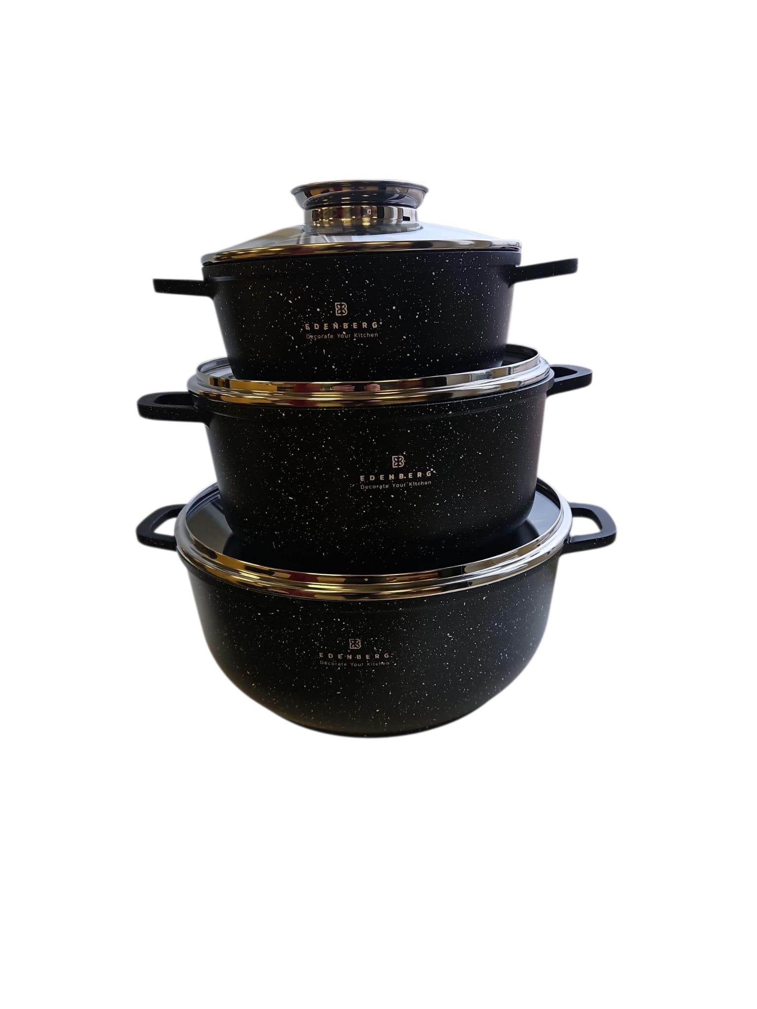 6-daļīgs virtuves katlu komplekts