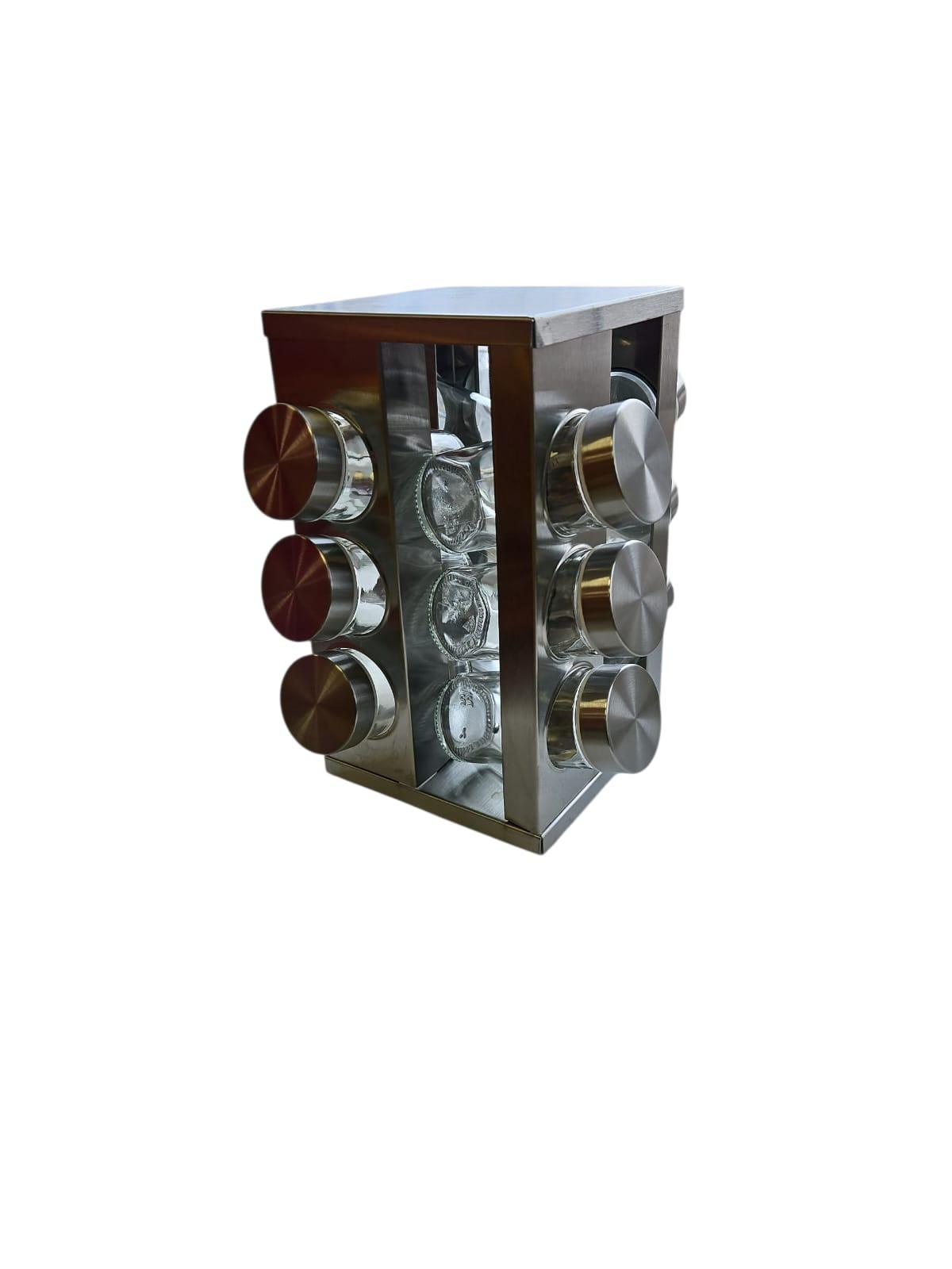 12 rotējošas garšvielu burciņas