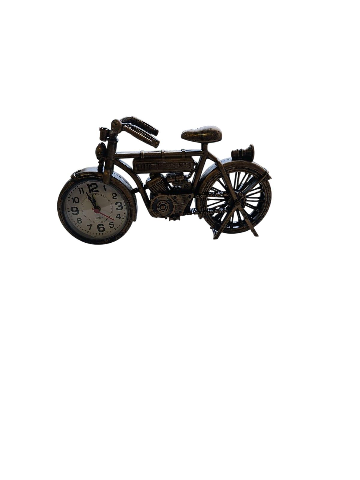 galda pulkstenis motocikla formā (bronza)