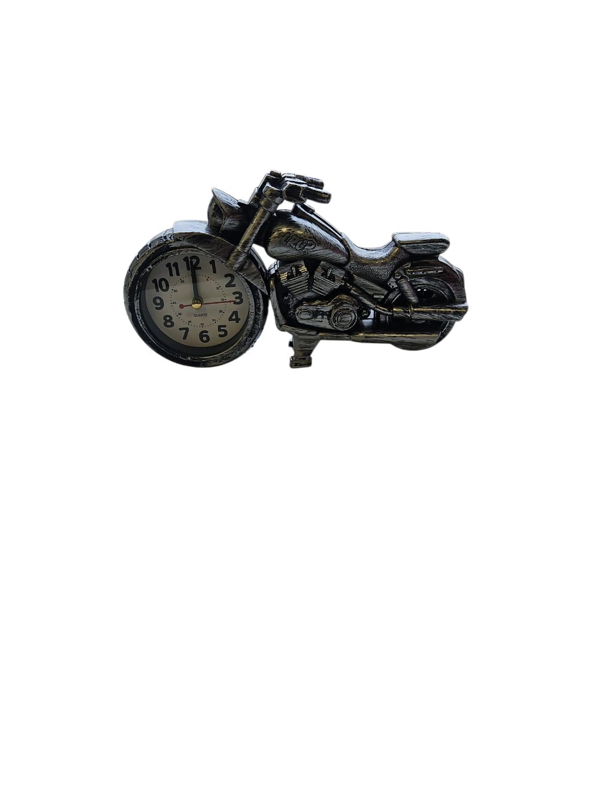 galda pulkstenis motocikla formā (silver)