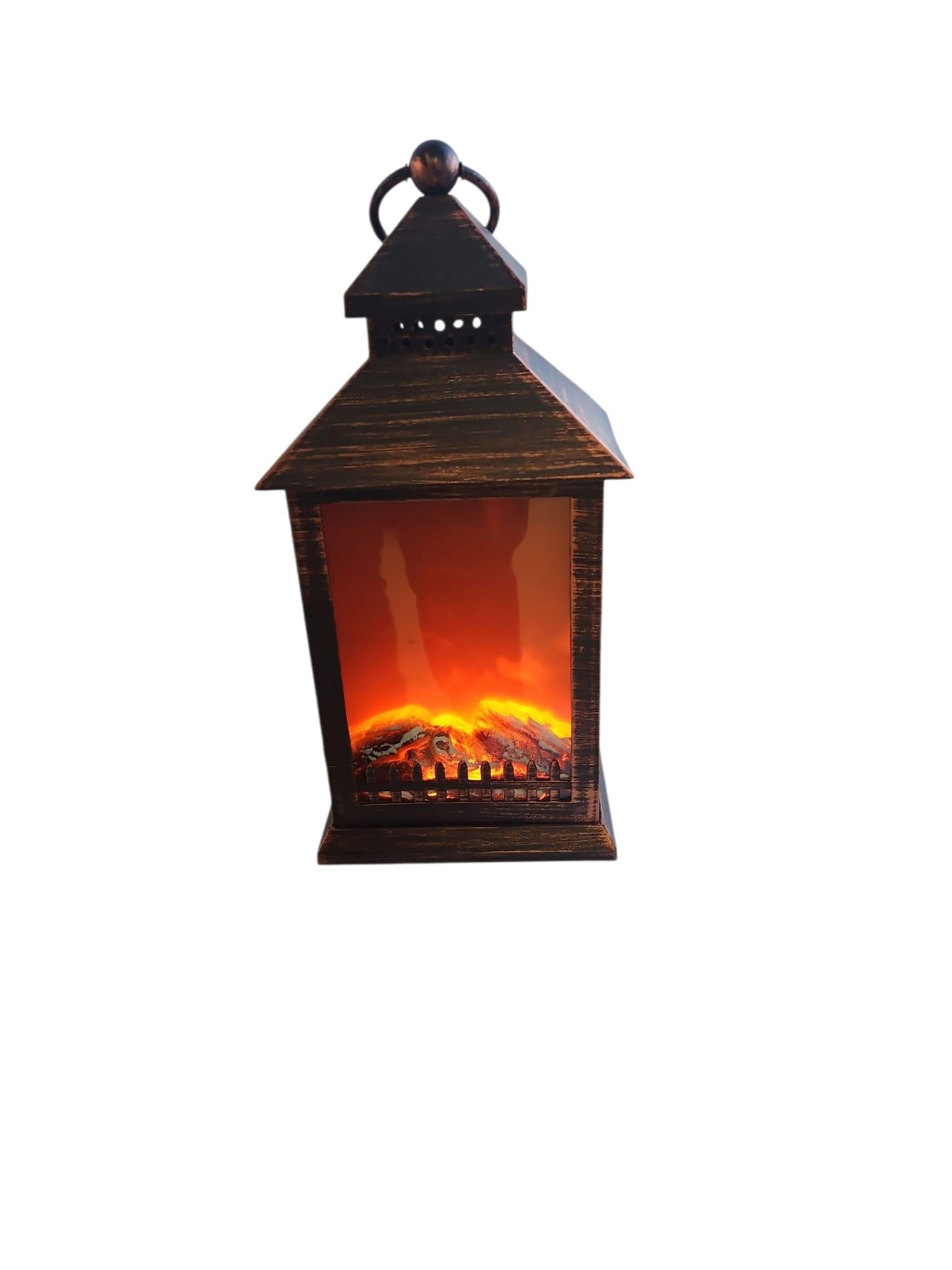 LED kamīna laterna ar liesmu imitāciju