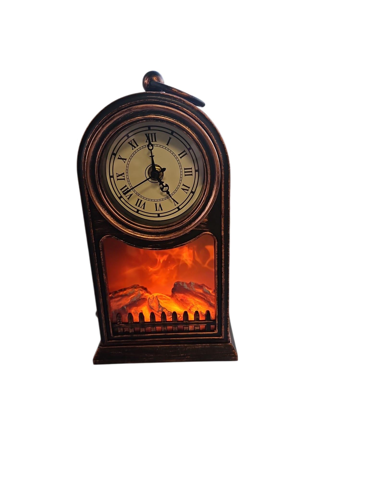 Galda dekoratīvā LED laterna ar kamīna efektu