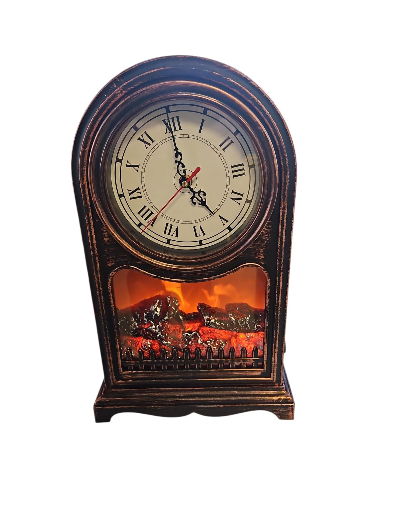 LED Kamīna Laterna ar Pulksteni