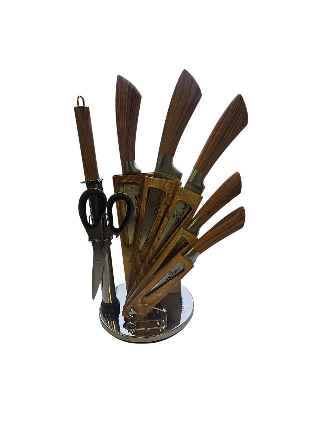 Virtuves nažu komplekts ar rotējošu statīvu (KOKA RAKSTS)