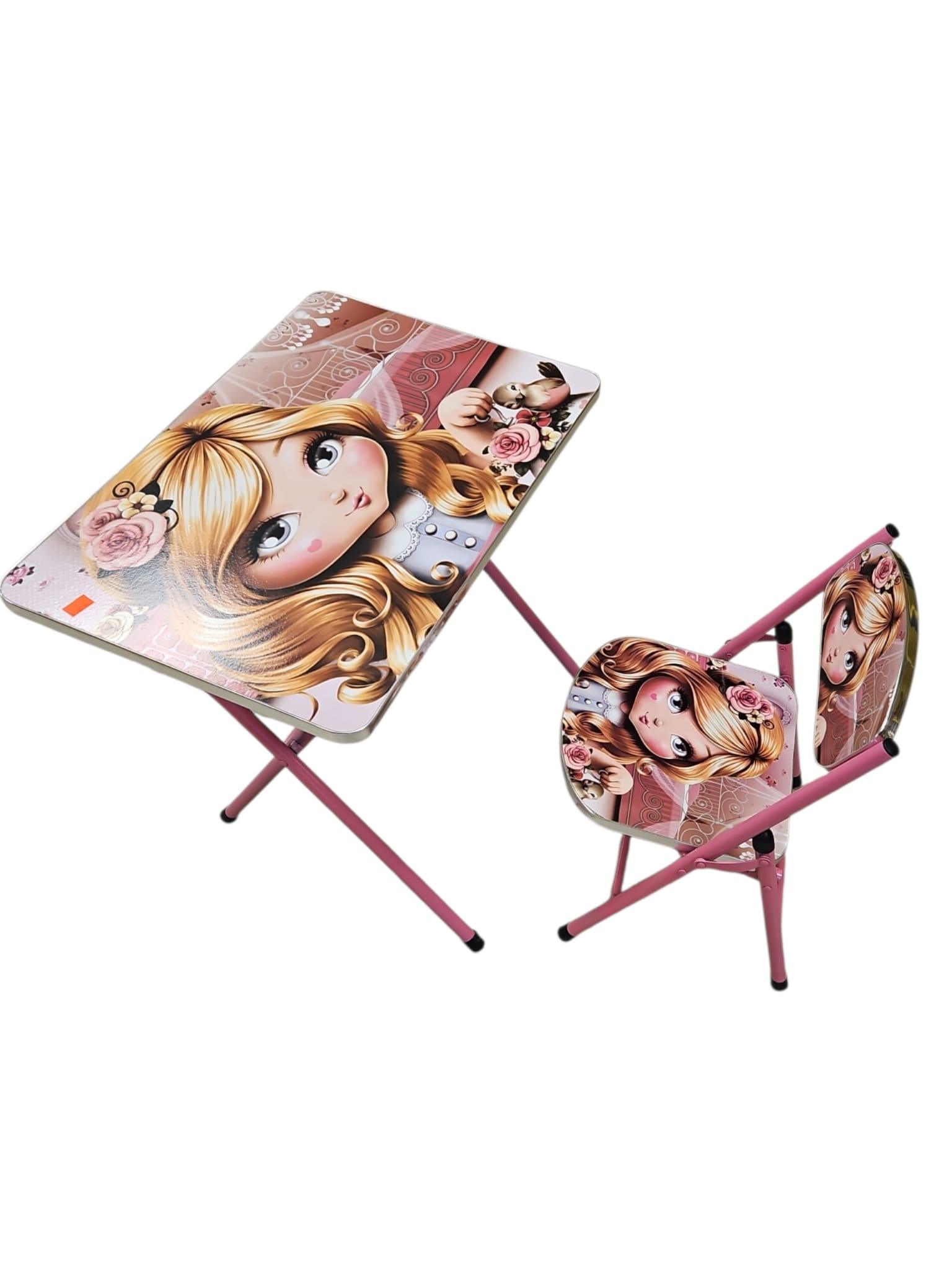 BĒRNU SALOKĀMS GALDS AR KRĒSLU (meitenēm)