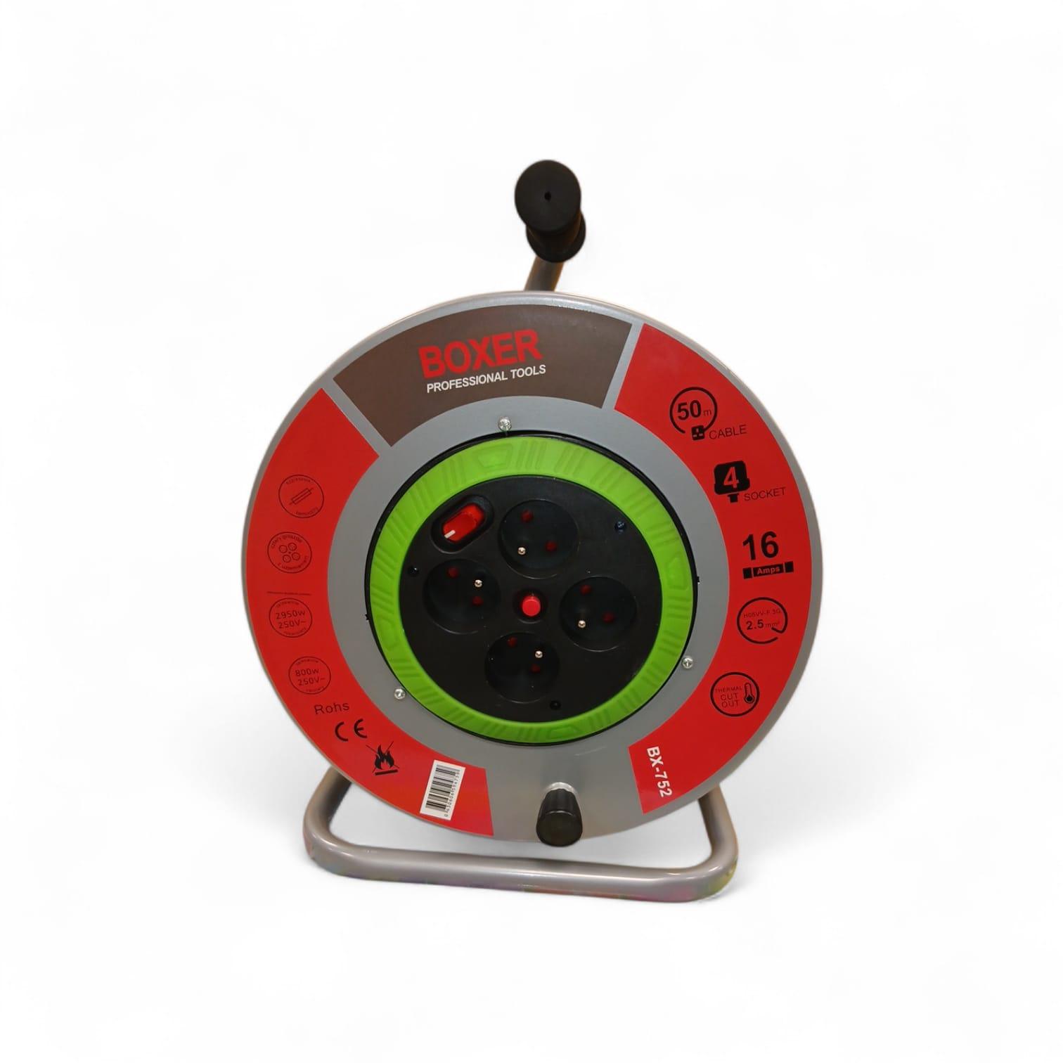 BOXER kabeļa pagarinātājs uz spoles – 50 M