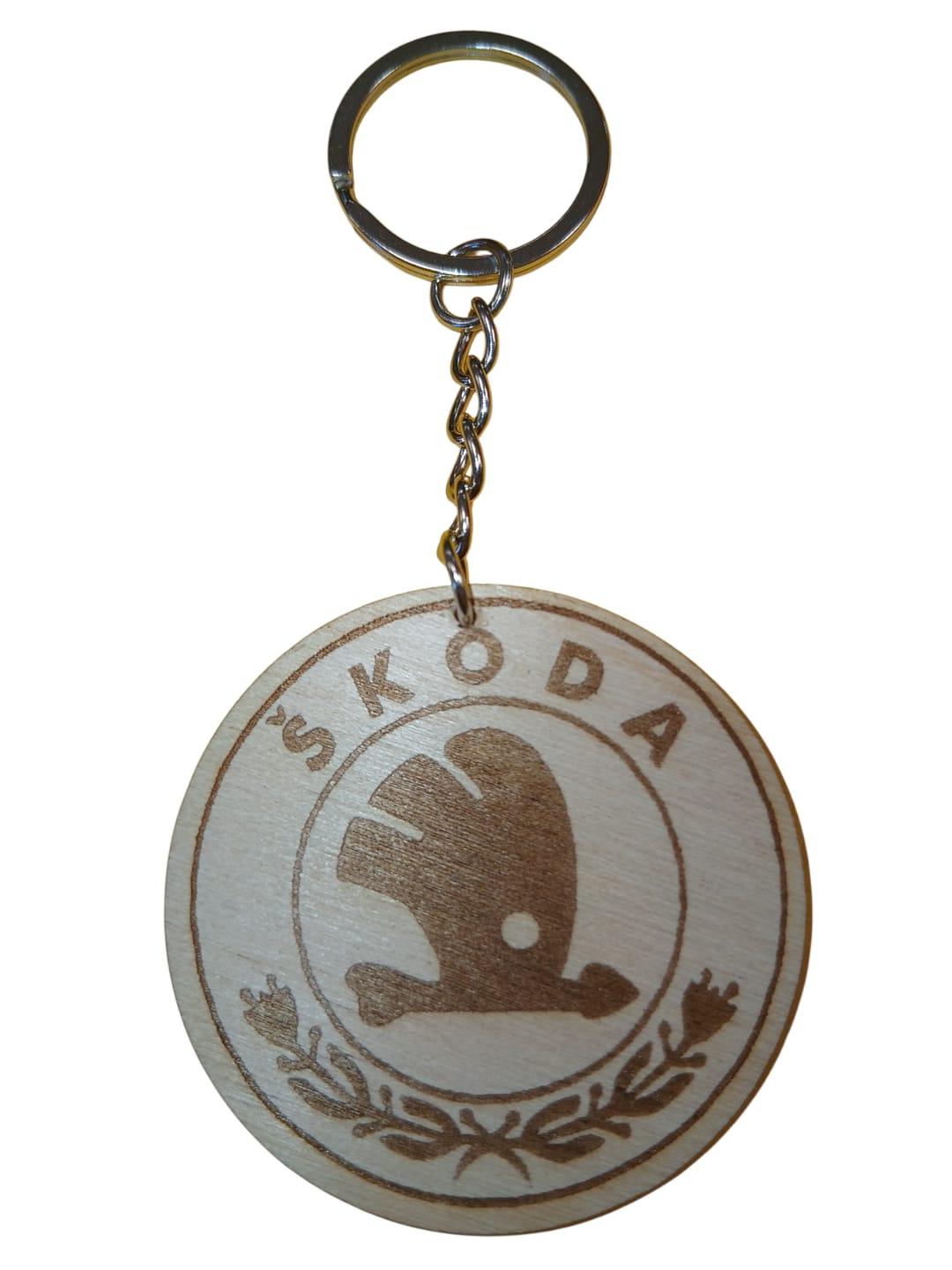 Škoda koka atslēgu piekariņš (5 cm)