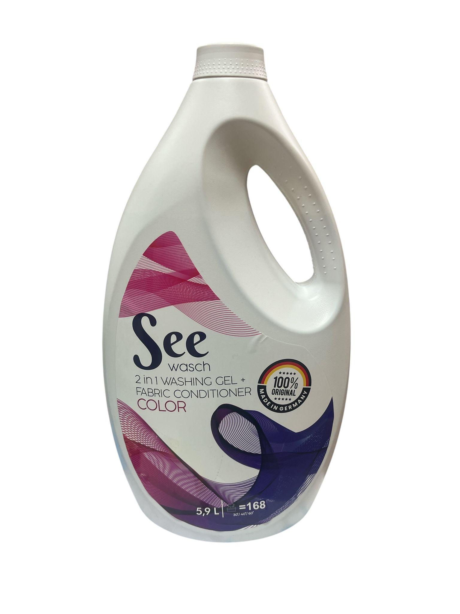 See Wash Color 2in1 veļas mazgāšanas gēls + mīkstinātājs (5.9L)