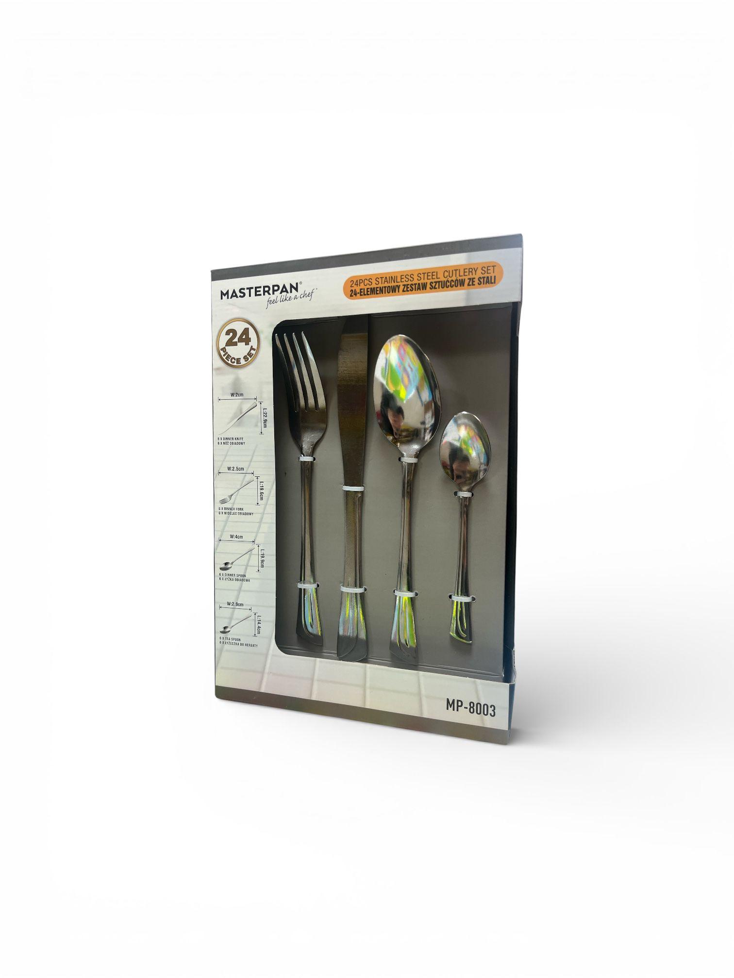 MASTERPAN 24 gab. nerūsējošā tērauda galda piederumu komplekts