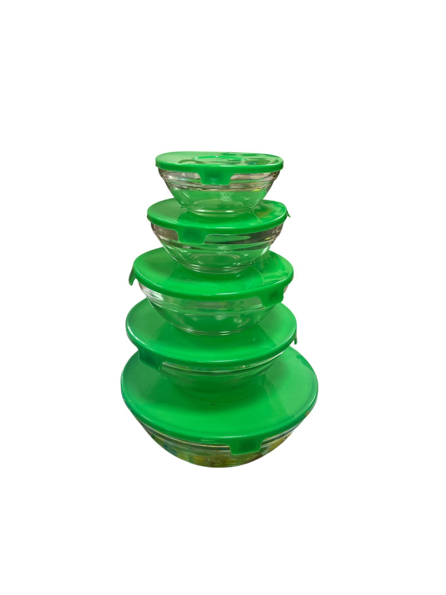 Stikla bļodu komplekts ar vākiem