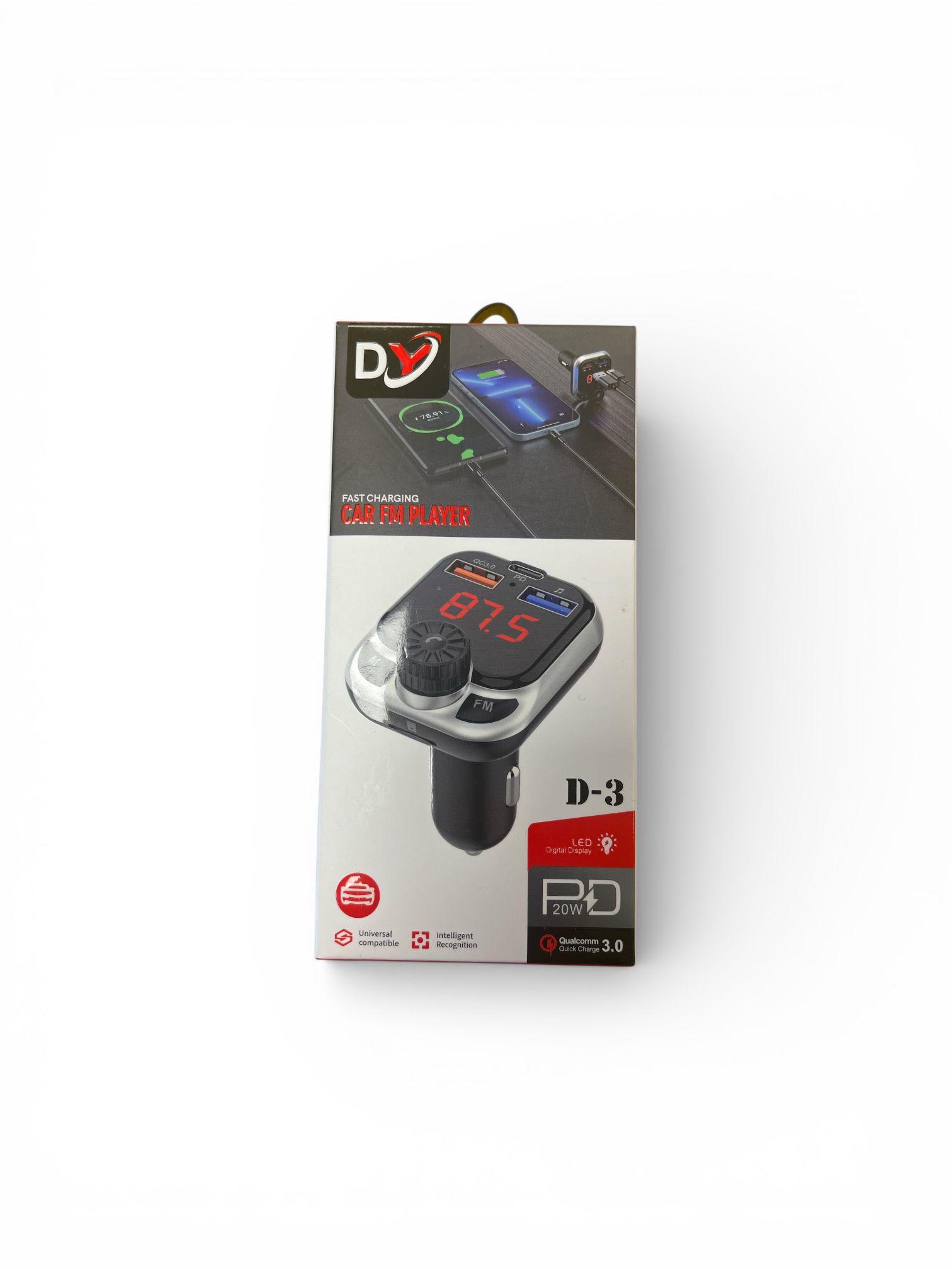 Auto FM transmiteris ar ātro uzlādi (D-3)