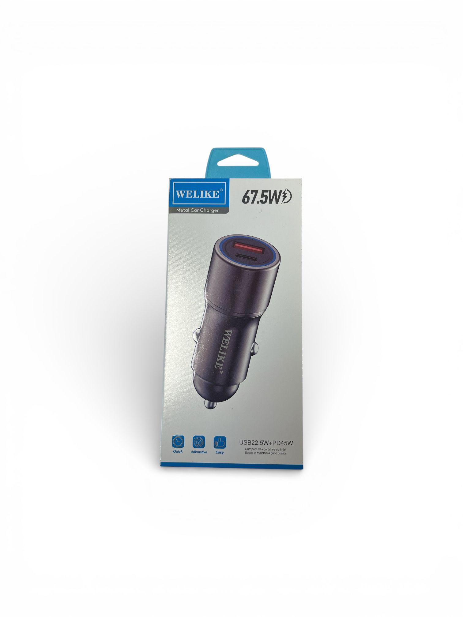 WELIKE 67.5W metāla auto lādētājs