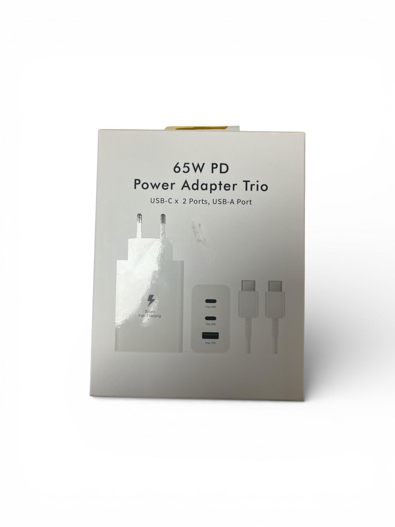 65W PD Power Adapter Trio – universāls ātrās uzlādes adapteris