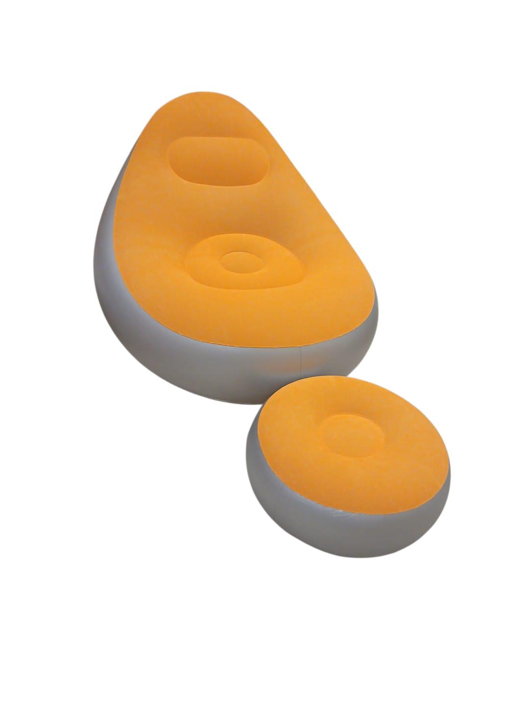 Piepūšams krēsls ar pufu