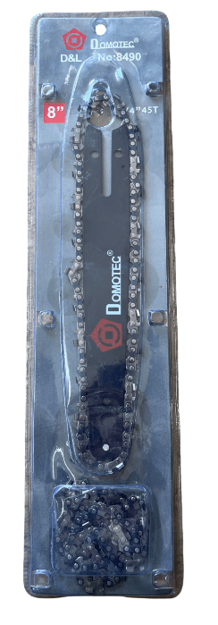 Mini motorzāģa ķēde ar sliedi DOMOTEC 8" (45 posmi)