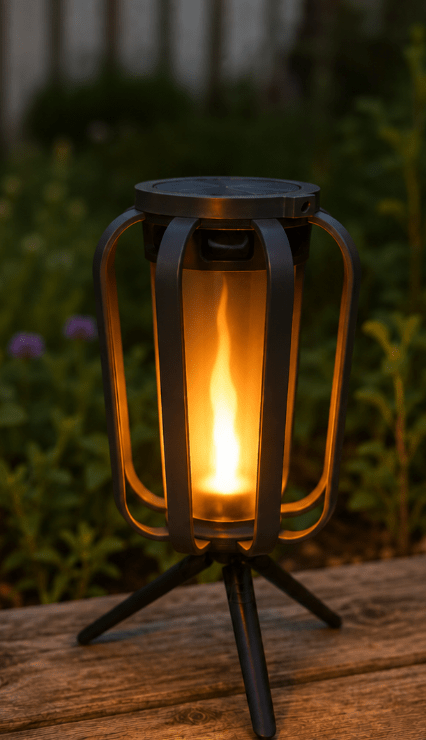 Saules LED liesmas veranda lampa