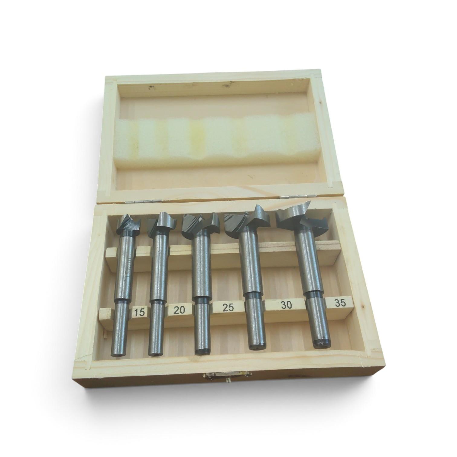 Silver Tools S11543 Forstnera urbju komplekts kokam, 5 gab.