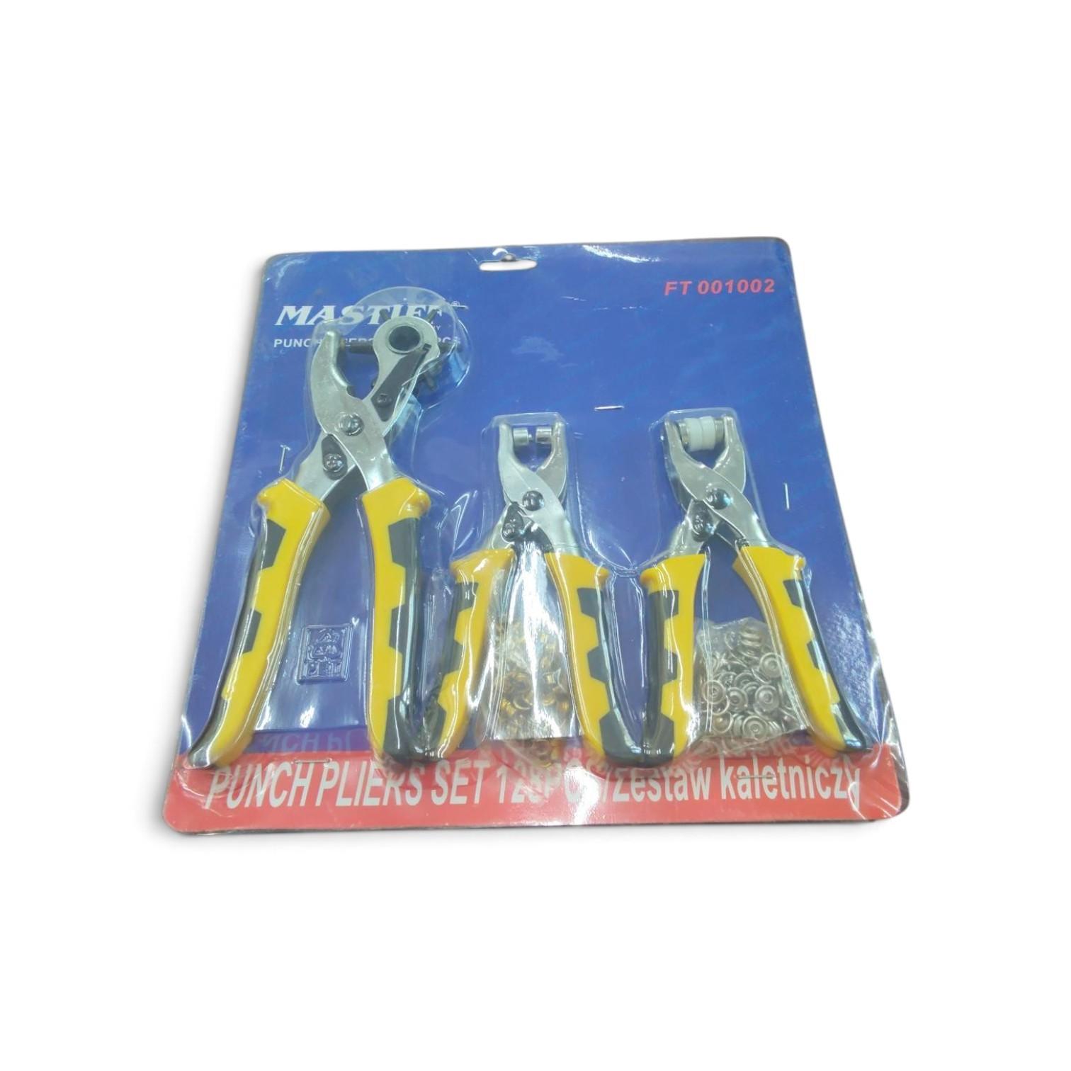 MASTER FT001002 caurumošanas un kniedēšanas knaibļu komplekts.